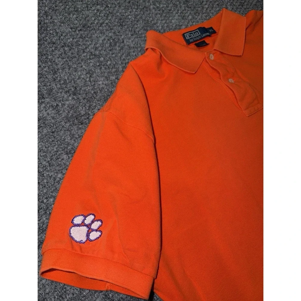 Polo Ralph Lauren NCAA‎ Clemson Tigers Orange Polo Shirt Size XL